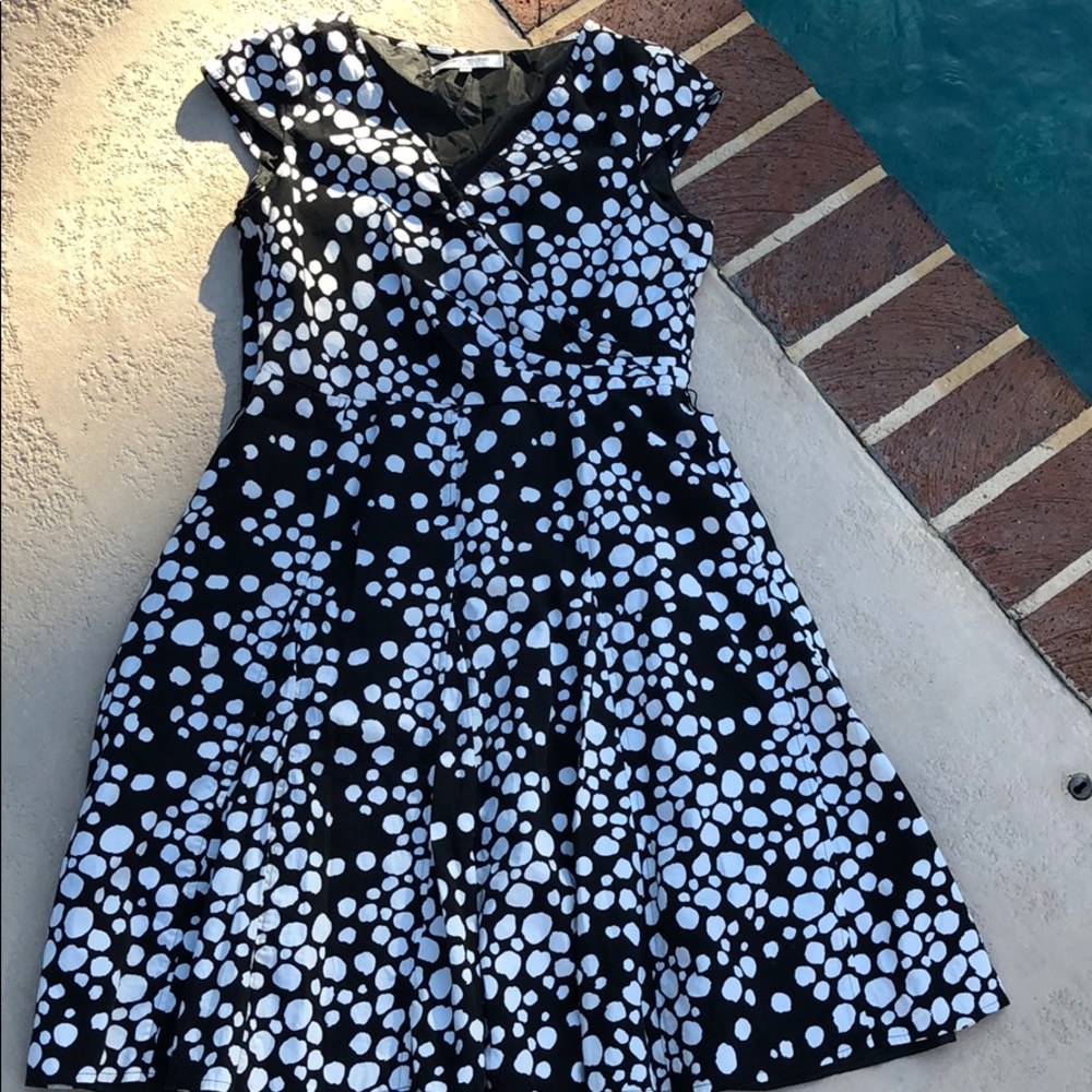 Evan Picone black and white dress